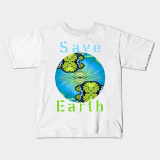 Save Earth Global Warming Climate Change Go Green Earth Day Kids T-Shirt